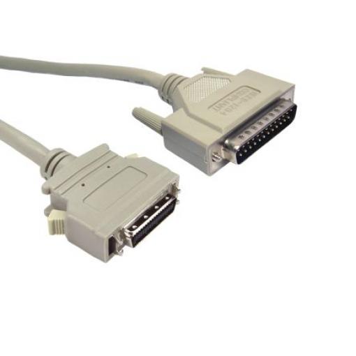 RS PRO Paralelní kabel Centronic, D-sub 25kolíkový 2 m, A: Vnější, Šedá C36