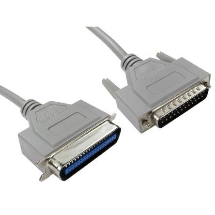 RS PRO Paralelní kabel Centronic, D-sub 25kolíkový 2 m, A: Vnější, Šedá C36