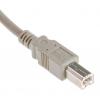 RS PRO Kabel USB do zásuvky IC Vnější, A: USB typu A, 1 m Vnější, Šedá, B: USB B