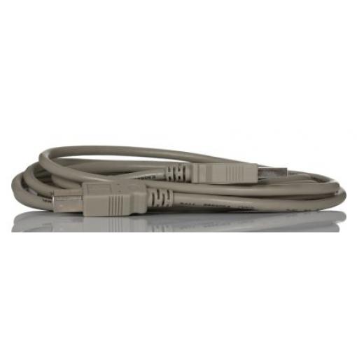 RS PRO Kabel USB do zásuvky IC Vnější, A: USB typu A, 2 m Vnější, Šedá, B: USB B