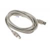 RS PRO Kabel USB do zásuvky IC Vnější, A: USB typu A, 3 m Vnější, Šedá, B: USB B