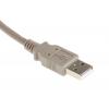 RS PRO Kabel USB do zásuvky IC Vnější, A: USB typu A, 3 m Vnější, Šedá, B: USB B