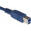 RS PRO Kabel USB do zásuvky IC Vnější, A: USB typu A, 5 m Vnější, Modrá, B: USB B