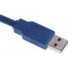 RS PRO Kabel USB do zásuvky IC Vnější, A: USB typu A, 1 m Vnější, Modrá, B: USB typu A