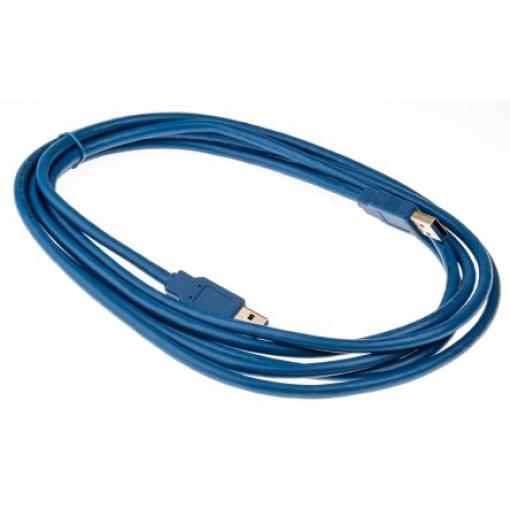 RS PRO Kabel USB do zásuvky IC Vnější, A: USB typu A, 3 m Vnější, Modrá, B: USB typu A