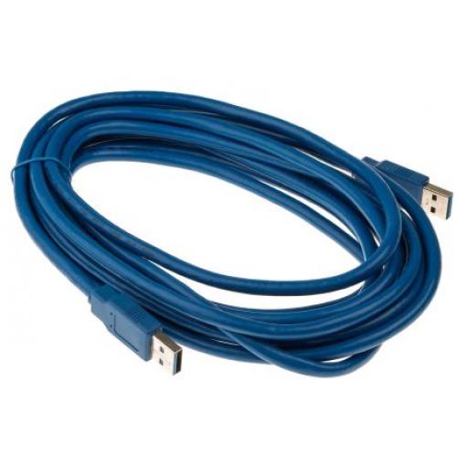 RS PRO Kabel USB do zásuvky IC Vnější, A: USB typu A, 5 m Vnější, Modrá, B: USB typu A