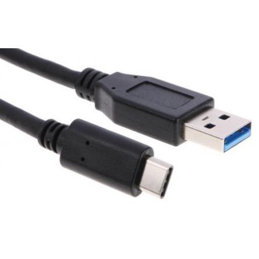 RS PRO Kabel USB do zásuvky IC Vnější, A: USB typu C, 1 m Vnější, Černá, B: USB typu A