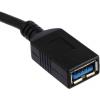 RS PRO Kabel USB do zásuvky IC Vnější, A: USB typu C, 150 mm Vnitřní, Černá, B: USB typu A