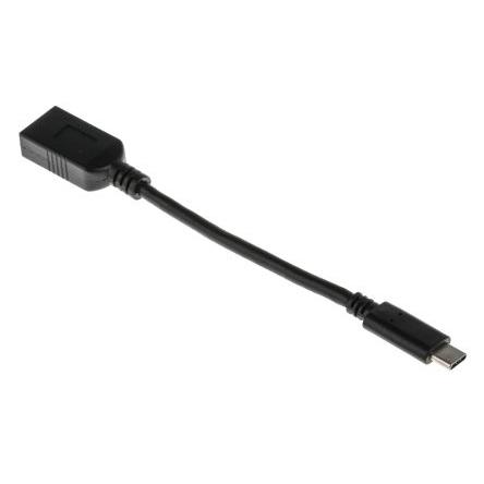 RS PRO Kabel USB do zásuvky IC Vnější, A: USB typu C, 150 mm Vnitřní, Černá, B: USB typu A