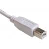 RS PRO Kabel USB do zásuvky IC Vnější, A: USB typu A, 3 m Vnější, Bílá, B: USB B