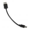 RS PRO Kabel USB do zásuvky IC Vnější, A: USB typu A, 150 mm Vnější, Černá, B: Micro USB typ B
