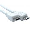 RS PRO Kabel USB do zásuvky IC Vnější, A: Micro USB A, 2 m Vnější, Bílá, B: Micro USB typ B
