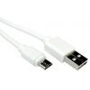 RS PRO Kabel USB do zásuvky IC Vnější, A: USB typu A, 3 m Vnější, Bílá, B: Micro USB typ B