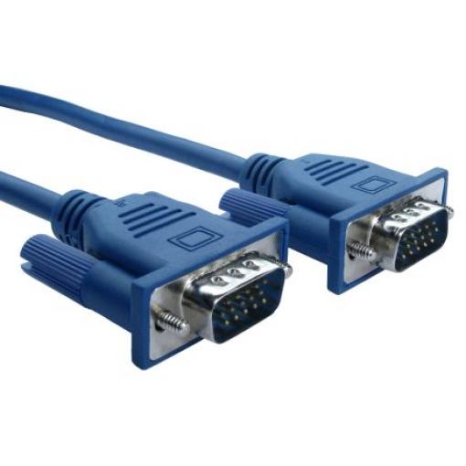 RS PRO, A: Vnější VGA, B: Vnější SVGA Kabel VGA 5 m, Modrá