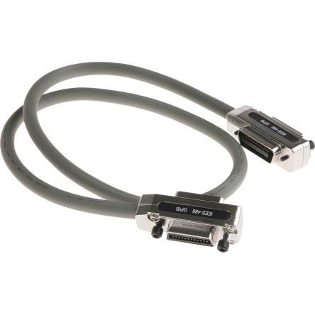 RS PRO Paralelní kabel GPIB 1 m, A: Samec/samice, Šedá IEEE 488