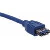 RS PRO Kabel USB do zásuvky IC Vnější, A: USB typu A, 1 m Vnitřní, Modrá, B: USB typu A