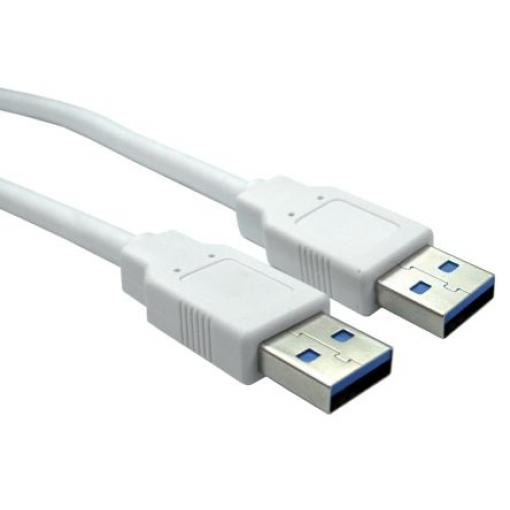 RS PRO Kabel USB do zásuvky IC Vnější, A: USB typu A, 800 mm Vnější, Bílá, B: USB typu A