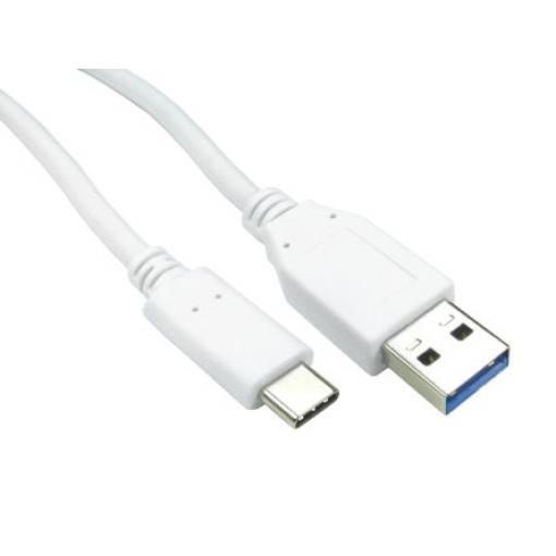 RS PRO Kabel USB do zásuvky IC Vnější, A: USB typu A, 500 mm Vnější, Bílá, B: USB typu C