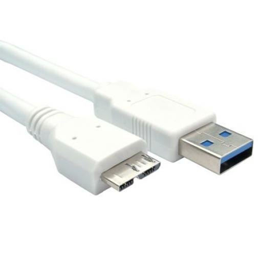 RS PRO Kabel USB do zásuvky IC Vnější, A: USB typu A, 800 mm Vnější, Bílá, B: Micro USB typ B