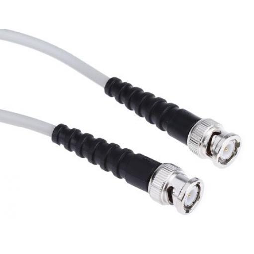 Koaxiální kabel, řada: BNC RF, Šedá Polyvinylchlorid, vnější průměr: 4.7 mm OD 1 m 50 Ω RS PRO S koncovkou