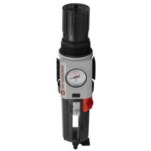Regulátor s filtrem, řada: Excelon Plus 40 μm, přípojka portu: 3/8 in G, max. tlak: 10 bar Ruční 1/8 in Norgren