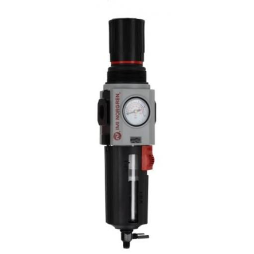 Regulátor s filtrem, řada: Excelon Plus 40 μm, přípojka portu: 1/2 in G, max. tlak: 10 bar Ruční 1/8 in Norgren
