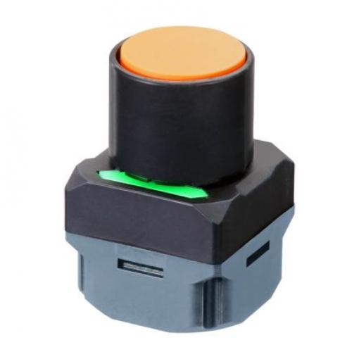 Omron Tlačítkový spínač, řada: A2W IP65 Okamžité Osvětlené 24 mm 100 mA, barva LED: Zelená, Červená, Žlutá 30 V dc