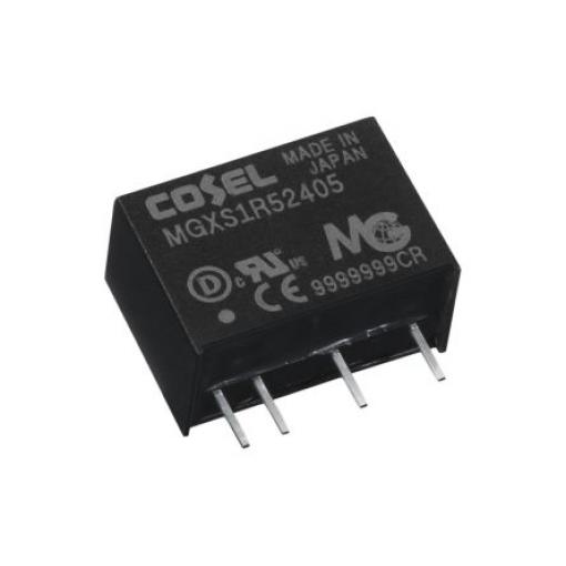 Cosel Měnič DC/DC MGXS1R5, výstup: 5 V dc 1 kV dc, Vin 24V dc 300 mA, Vin 6V 1.5 W -40 °C 85 °C Průchozí otvor