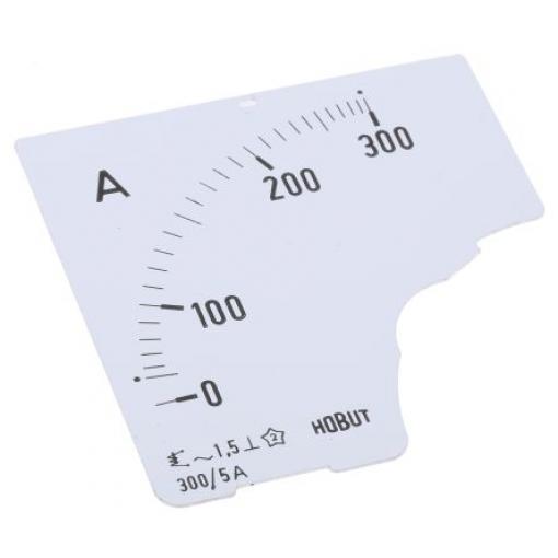 HOBUT Příslušenství panelového měřidla, Měřicí stupnice (0/300 A) pro 300/5A CT