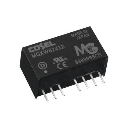 Cosel Měnič DC/DC MGXW6, výstup: ±15 V dc 1 kV dc, Vin 24V dc 200 mA, Vin 6V 6 W -40 °C 85 °C Průchozí otvor