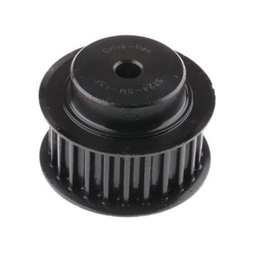 RS PRO Řemenice rozvodového řemenu, Ocel 24 zubů 15 mm rozteč 5 mm, vývrt: 6 mm