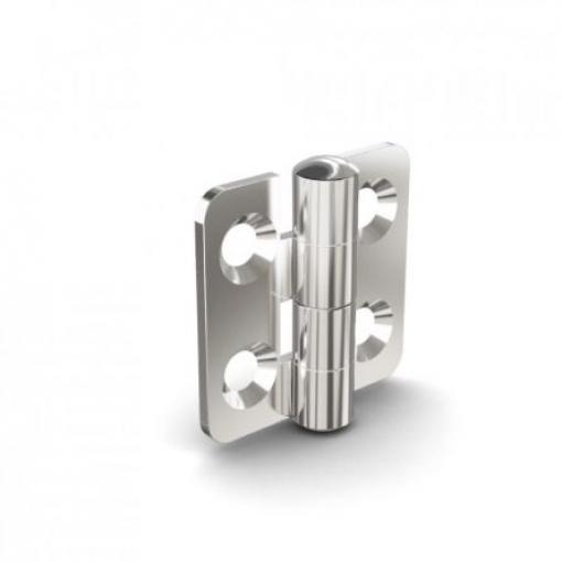Kloubový závěs Výkyvné Patka, Leštěné, Nerezová ocel Nýt, délka: 38 mm x 36.5 mm x 2 mm Pinet