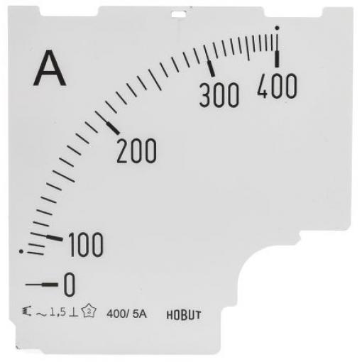 HOBUT Příslušenství panelového měřidla, Měřicí stupnice (0/400A) pro 400/5A CT