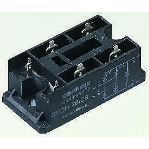 Semikron Danfoss Regulovatelný můstkový usměrňovač SCR SKCH 28/12 100 mA 30 A 1200 V 0.32 kA, SEMIPONT1, počet kolíků: 9