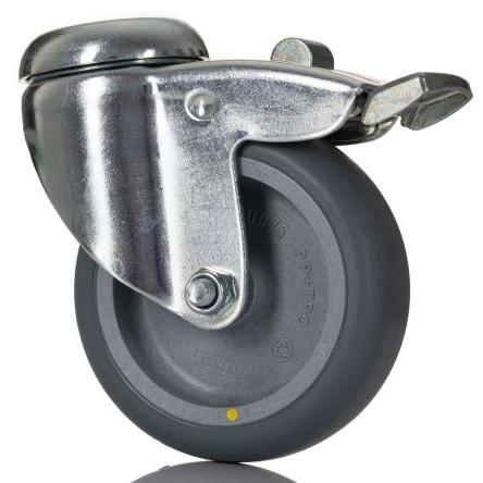 2477YGO075P30-11 Tente Otočné 150 kg 75 mm, Termoplastická pryž