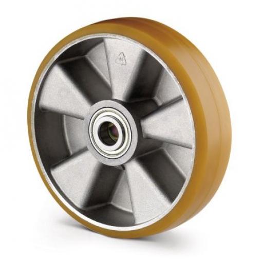 Kolečko vozíku barva Žlutá ITP200X50-20 R25 convex 92 shore Polyuretan 1600 kg Tente