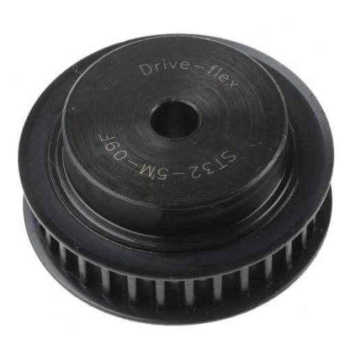 RS PRO Řemenice rozvodového řemenu, Ocel 32 zubů 9 mm rozteč 5 mm, vývrt: 8 mm