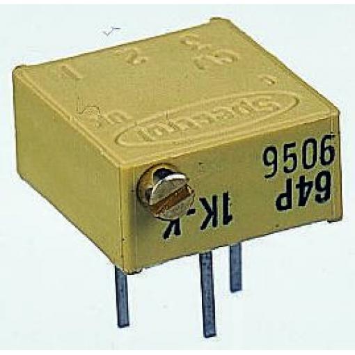 Ladicí potenciometr 10 kΩ 10 % ±100 ppm/°C 0.5 W Boční nastavení 19otáčkový, Průchozí otvor, Kolík, řada: 64P Vishay