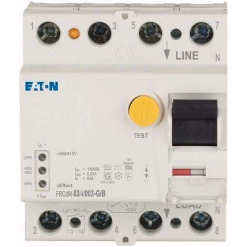 Jistič zbytkového proudu 4pólový Typ B 63 A 30 mA Eaton Typ B 220 V dc FRCdM FRCdM IEC/EN 61008, IEC/EN 62423