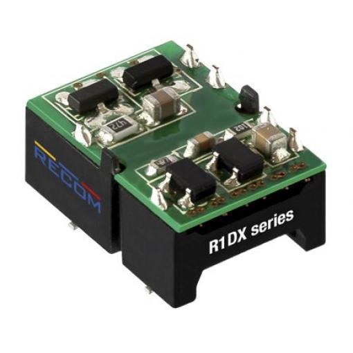 Recom Měnič DC/DC R1DX, výstup: 12 V dc 1 kV dc, Vin 5V dc 42 mA, Vin 4.5V 1 W -40 °C 95 °C Povrch