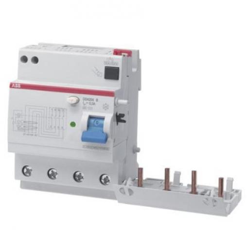 Proudový chránič 4pólový Typ B 40 A 30 mA ABB St. DDA200 RoHS, IEC/EN 61008