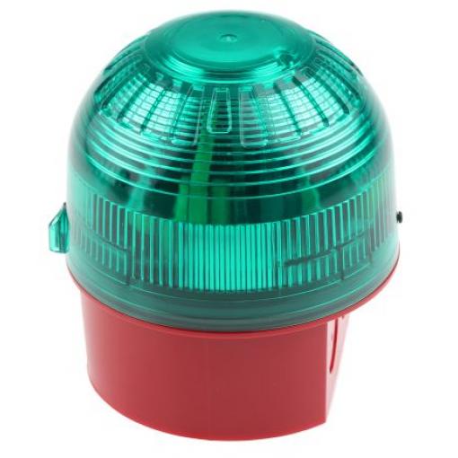 Výstražný maják barva Zelená Xenon 130 mA @ 24 V dc Montáž na základnu 10 → 60 v DC