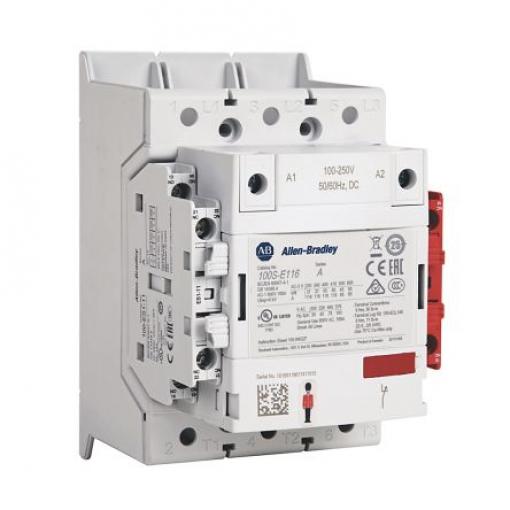 Allen Bradley 1 NO, 2 NC Stykač napětí ve vinutí 100V ac/dc, 250 V ac/dc 3pólový 146 A 400V 75 kW 250V ac/dc Řízení