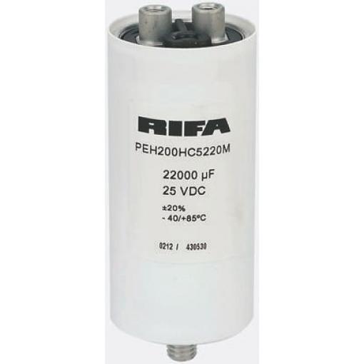 Kondenzátor, řada: PEH200 47000 μF ±20 % 7mΩ 100 V dc, Šroubová svorka KEMET