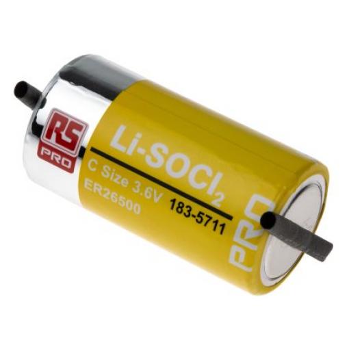 Baterie C RS PRO 3.6 V Lithium-thionyl chlorid ER26500 8.5 Ah RS PRO