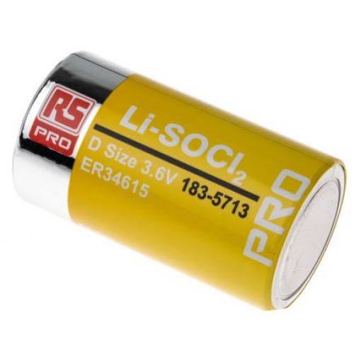 Baterie D ER34615 3.6 V Lithium-thionyl chlorid 19 Ah RS PRO