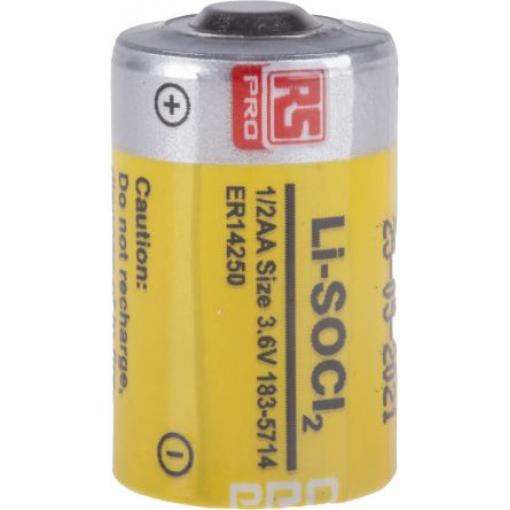 1/2 baterie AA ER14250 3.6 V Lithium-thionyl chlorid 1.2 Ah RS PRO