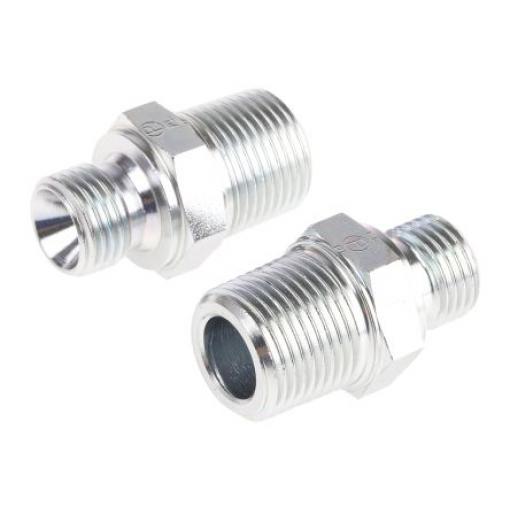 Hydraulický adaptér s přímým závitem Vnější 4-6F3MK4S Parker R 60 ° 0.25 in