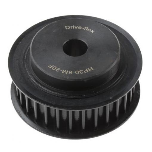 RS PRO Řemenice rozvodového řemenu, Ocel 30 zubů 20 mm rozteč 8 mm, vývrt: 15 mm