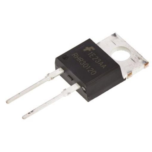 onsemi Dioda RHRP30120 Spínané 30 A 1200 V 85 ns, TO-220AC, počet kolíků: 2 kolíkový